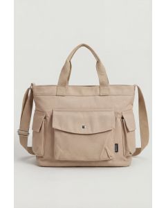 Khaki Canvas Bag-446332130