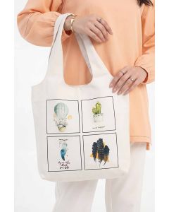 Off White Fabric Bag-448212107