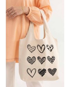 Off White Fabric Bag-448222107