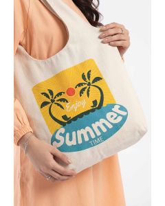 Off White Fabric Bag-448242107