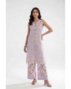 2 Piece - Digital Printed Embroidered Suit - 42601417