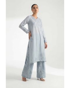 2 Piece - Digital Printed Embroidered Suit - 42601419