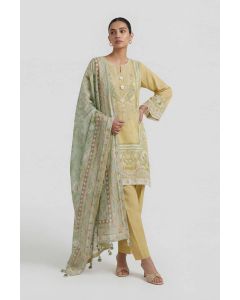 3 Piece - Digital Printed Embroidered Suit - 42601454