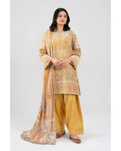 3 Piece - Digital Printed Embroidered Suit - 42601456