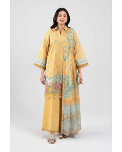 3 Piece - Digital Printed Embroidered Suit - 42601459