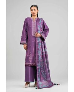 3 Piece - Digital Printed Embroidered Suit - 42601524