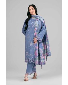 3 Piece - Digital Printed Embroidered Suit - 42601531