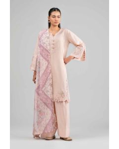 3 Piece - Printed Embroidered Suit - 42601538