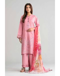 3 Piece - Digital Printed Embroidered Suit - 42601544