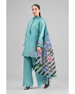 3 Piece - Digital Printed Embroidered Suit - 42601558