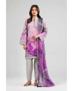 3 Piece - Digital Printed Embroidered Suit - 42601560