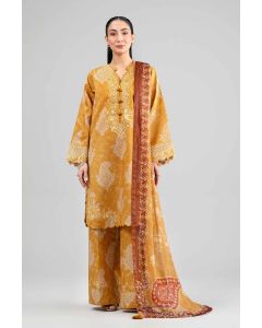 3 Piece - Digital Printed Embroidered Suit - 42601564