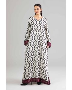 Printed Embroidered Dress - FE26-48