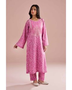 2 Piece - Printed Embroidered Suit - PE26-219