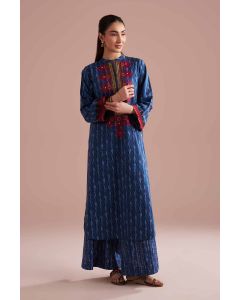 2 Piece - Printed Embroidered Suit - PE26-252