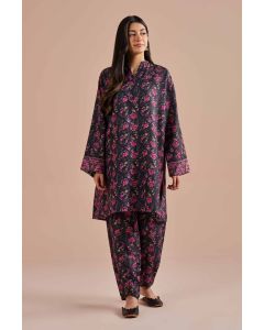 2 Piece - Printed Embroidered Suit - PE26-27