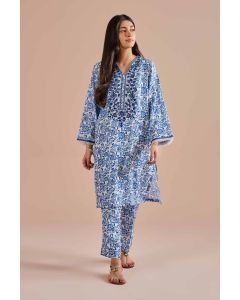 2 Piece - Printed Embroidered Suit - PE26-32