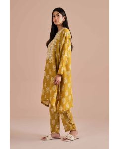 2 Piece - Printed Embroidered Suit - PE26-34