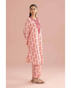 2 Piece - Printed Embroidered Suit - PE26-351