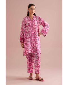 2 Piece - Printed Embroidered Suit - PE26-357