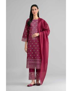 3 Piece - Printed Embroidered Suit - PMD26-41 M
